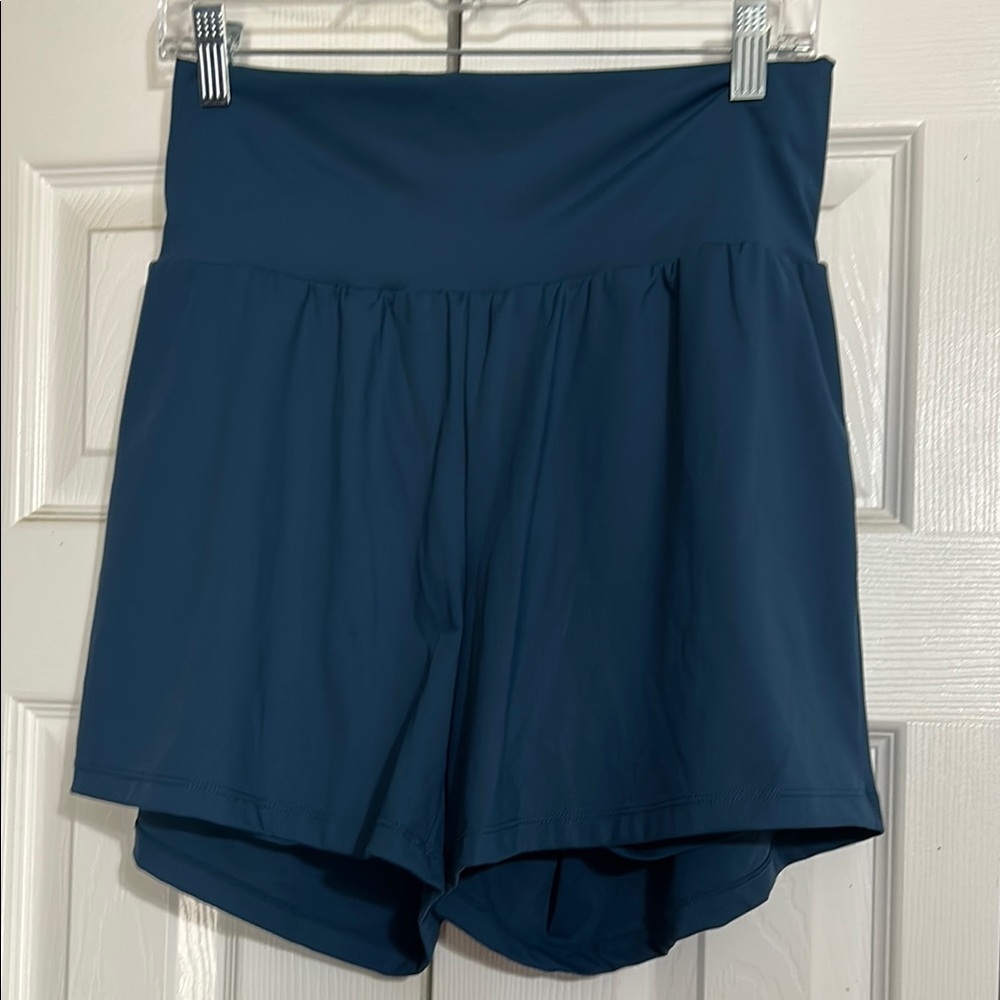 HALARA High Waist Blue Athletic Shorts